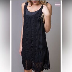 Chic Black Lace Slip Dress